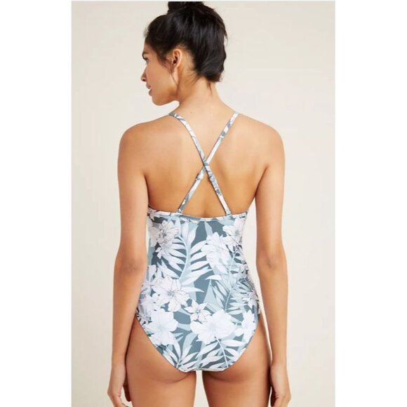 Anthropologie Seafolly Cabana Tie-Front One-Piece Swimsuit - Picture 3 of 13
